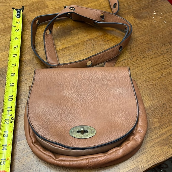 Mossimo Supply Co. Handbags - MOSSIMO SUPPLY CO brow. Faux leather crossbody purse with turn buckle closure